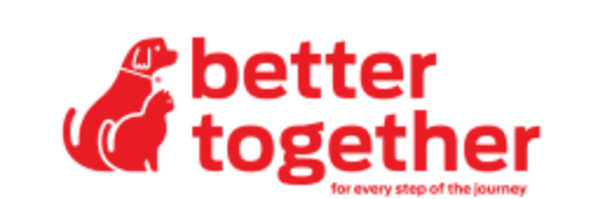 Better together logo with dog and cat