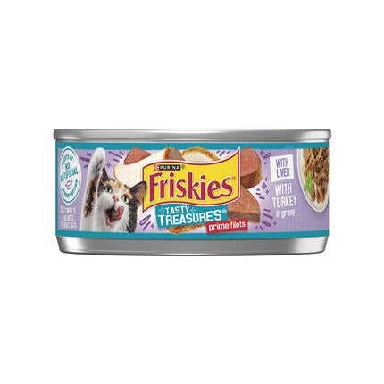 12591937_50000577989_פריסקיז Tasty Treasures מזון לח ומלא לחתולים נתחי הודו וכבד ברוטב