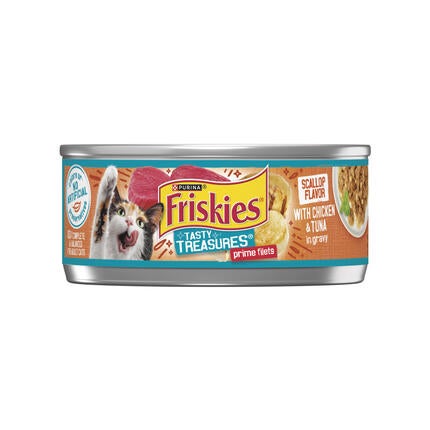 12591970_50000577958_מזון לח ומלא לחתולים פריסקיז Tasty Treasures נתחי עוף וטונה ברוטב