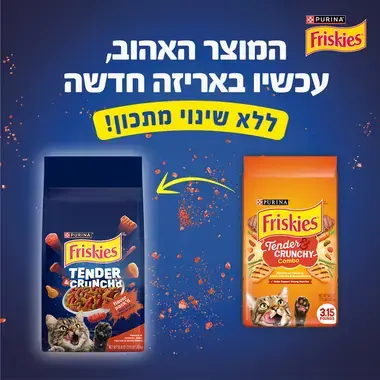 החלפת נראות פריסקיז מזון יבש ומלא לחתול נתחי ברביקיו לחתול