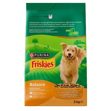 12661500_8445292017428_פריסקיז מזון יבש מלא לכלבים בוגרים עם עוף, בקר וירקות 3 קילו