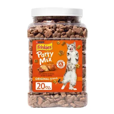 12349730_50000963089_פריסקיז PARTY MIX חטיף לחתול אוריג'ינל קראנץ' 567 גרם