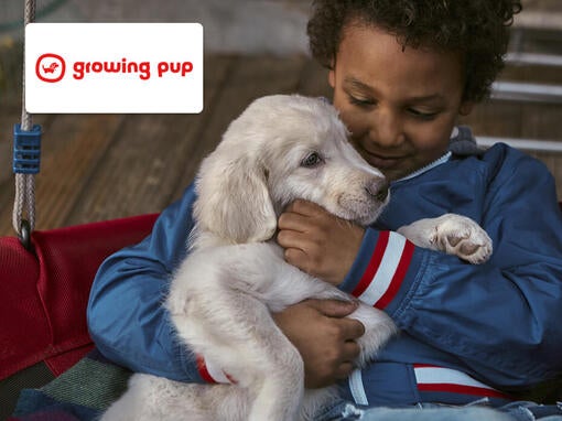 boy with his puppy